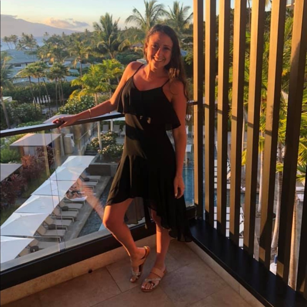 Short to long beautiful black dress